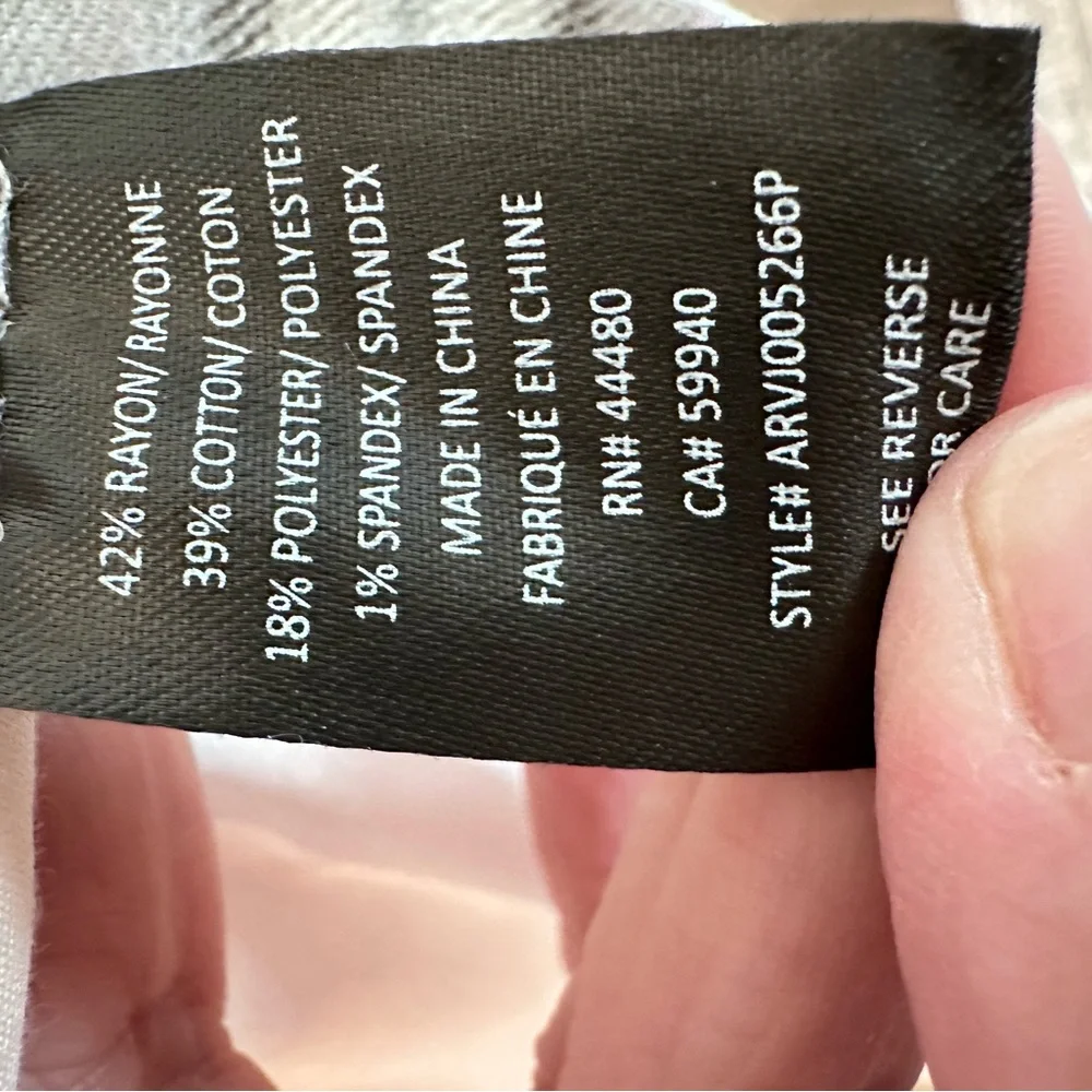 NWT AFRM S Lila grey plaid cotton preppy effortless wardrobe staple denim blazer - Picture 11 of 16